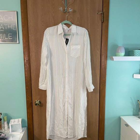 Express Dresses & Skirts - Express Button Down striped cover up